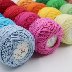 1PC=50g  Lace Yarn 100% Cotton Yarn for Crocheting Fine Combed Yarn Using  Crochet Knitting Yarn