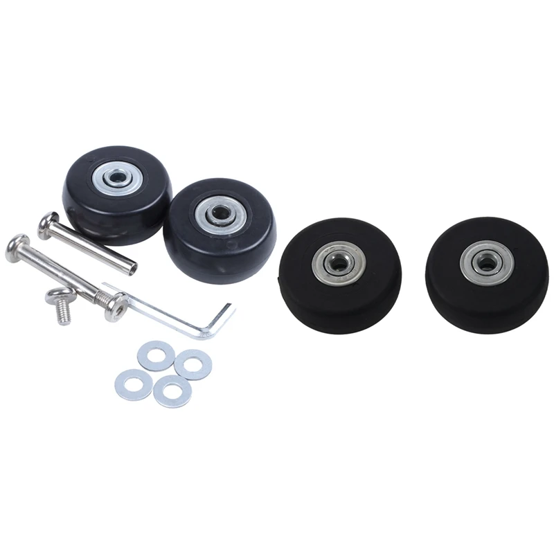 4 Sets Of Luggage Suitcase Replacement Wheels Axles Deluxe Repair Tool OD, 2 Set 40mm & 2 Set 50mm