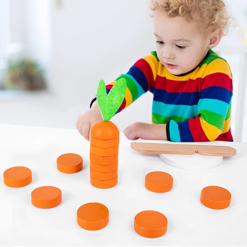 Giocattolo di legno carota taglio frutta taglio verdura frutta simulazione educativa gioco di eliminazione giochi di imitazione giocattoli per bambini