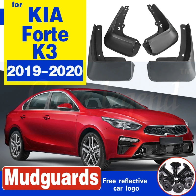 4pcs Front Rear Car Mudflap for Kia Forte K3 BD 2019 2020 Fender Mud Guard Flap Splash Flaps Mudguards Accessories Cerato Vivaro