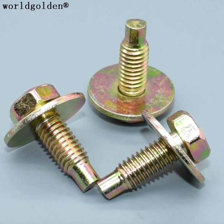 worldgolden 100pcs auto metal Screw Zinc Color Screw