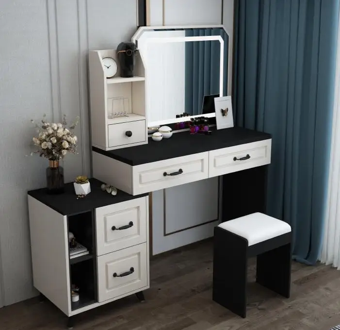 Nordic Kaptafel Slaapkamer Zuinig Multifunctionele Led Licht Spiegel