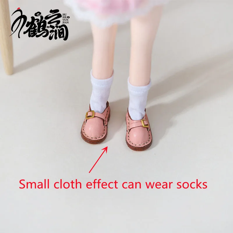 Mini Leather Shoes 1/6 1/8 Blyths Ob22 Ob24 Doll Shoes Toy Accessories 3.0 * 1.8cm