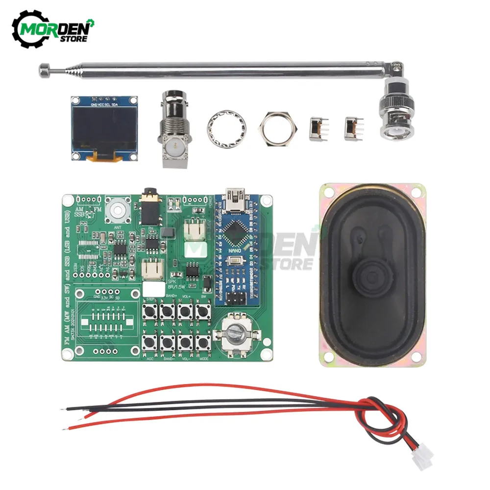 

SI4732 все диапазоны радио приемник DIY Kit BFO управление FM AM (MW и SW) SSB (LSB и USB) аудио полоса пропускания фильтр динамик антенна