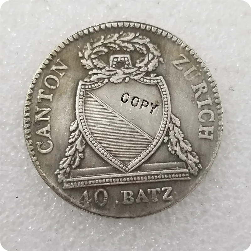 1813 B Switzerland Canton Zurich 40 BATZEN COPY COIN