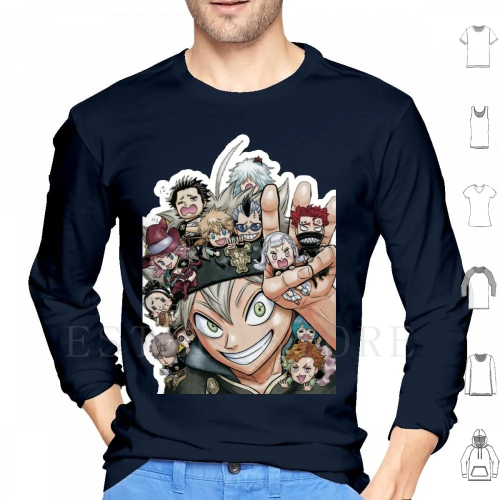 Black Clover Team Hoodies Long Sleeve Black Clover Team Yami Charmy Gauche Zora Finral Gordon Asta Noelle Vanessa