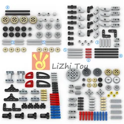 High-Tech Parts Gear Cross Axles Pin Set MOC Friends Bricks Building Blocks Accessory Mechanical DIY Car Bulk Compatible Toys