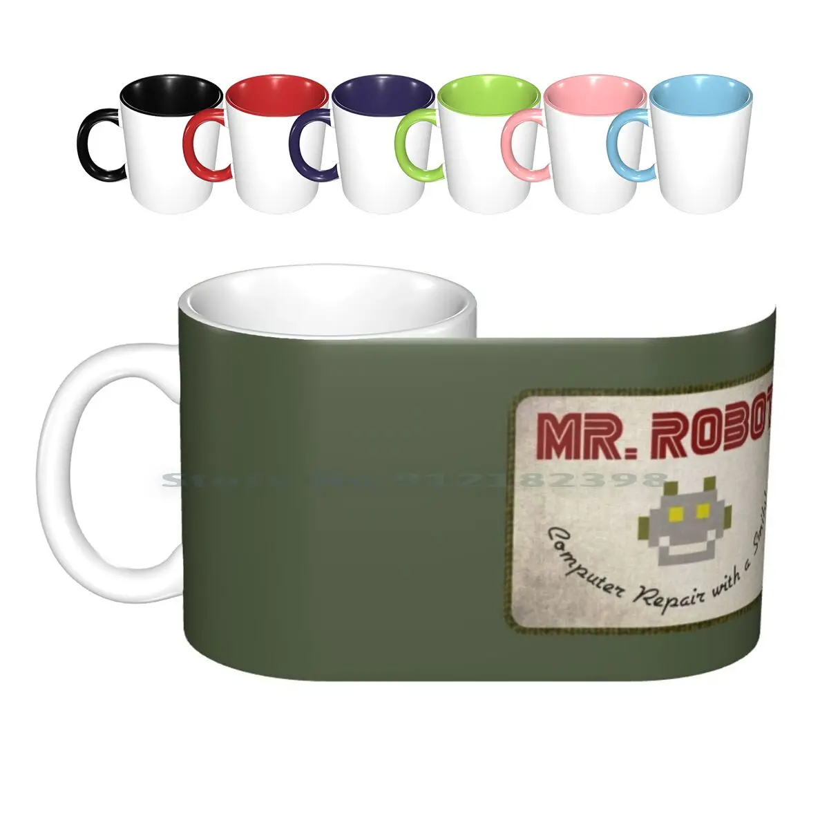 Mr. Robot Patch Ceramic Mugs Coffee Cups Milk Tea Mug Mr Robot Hacker Anonymous All Safe Elliot Creative Trending Vintage Gift