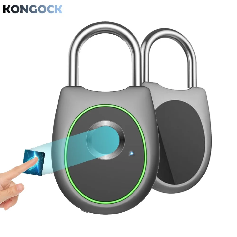 

Biometric Fingerprint smart Padlock, Keyless intelligent waterproof cabinet lock for House Door, Fence Suitcase drawer