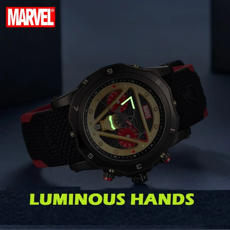 Disney Original Man Japan Quartz Casual Wrist Watches Iron Male Marvel Sapphire Crystal 100M Waterproof Luminous Hands 2020 New