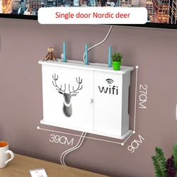 Wireless Wifi Router Storage Box Cable Power Plus Wall Rack Wall-mounted Bedroom Living Room Router Storage Rack Shelf