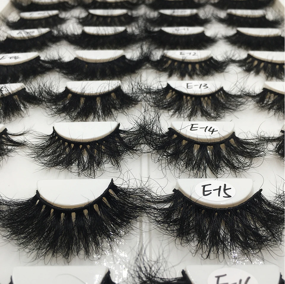 Neue nasse flauschige Nerz Wimpern mit Spikes Make-up Anbieter 16mm 18mm 25mm Volumen lang natürlichen Look Nerz Wimpern Großhandel – Detail 16