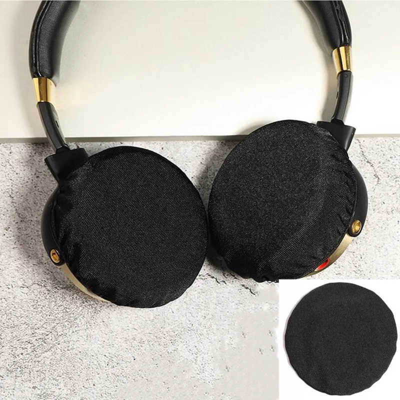 2Pcs Fabric Earpads Washable Headphones Elastic Protective Dust Proof Earpad Covers Fits 6-11cm Over-Ear Headset Ear Cushions