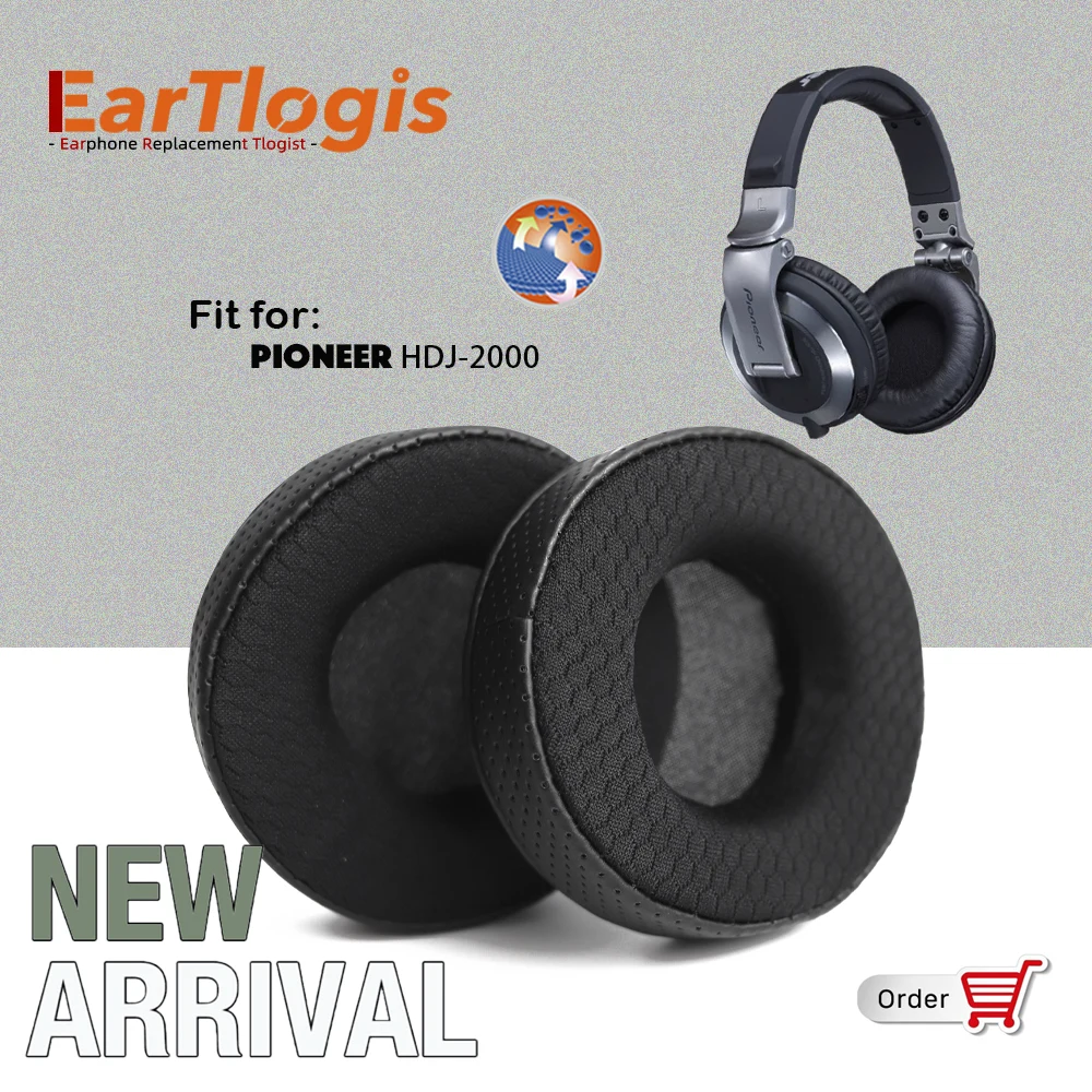 EarTlogis New Arrival Replacement Ear Pads for Pioneer HDJ-2000 HDJ2000 Headset Earmuff Cover Cushions Earpads