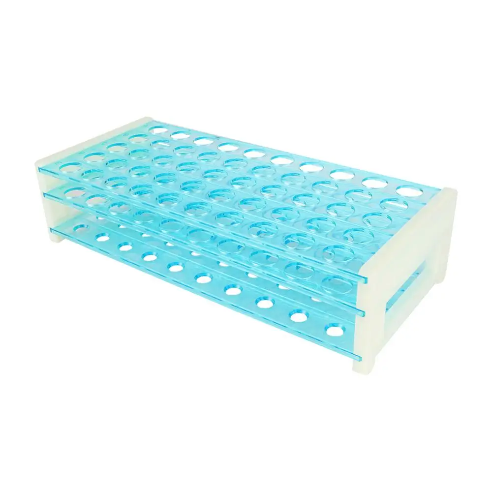 Plastic Test Tube Stand Bracket Rack for 16mm Test Tubes 50 Hole Positions Centrifugal Test Tube Holder Laboratory Instrument