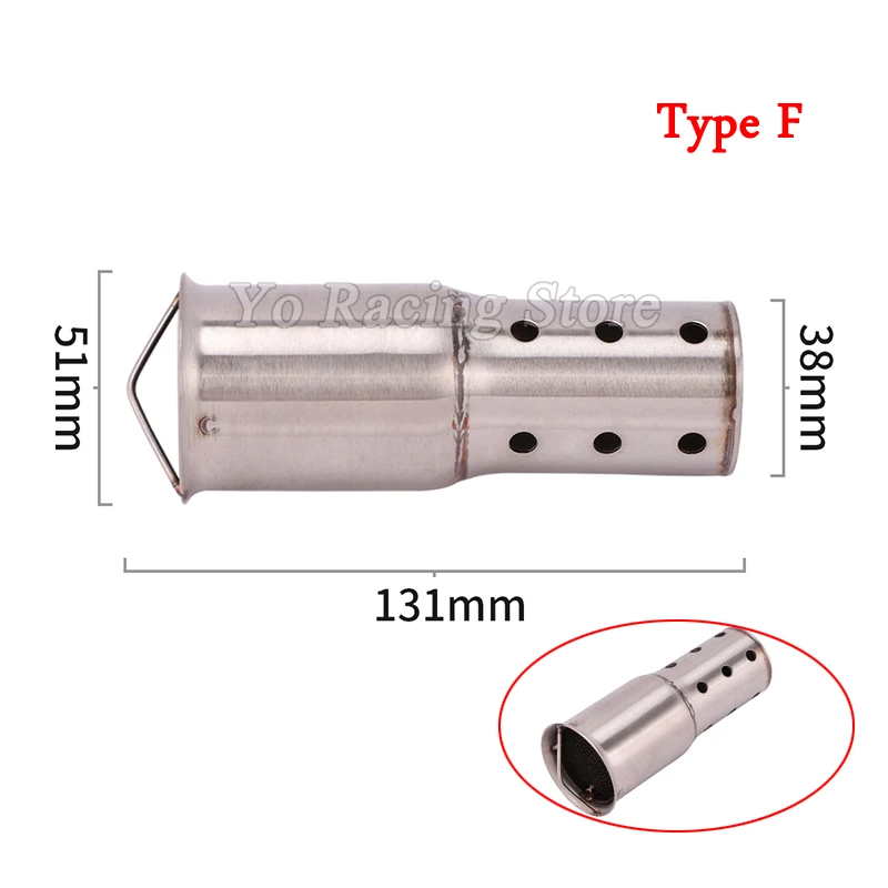 51mm Universal Motorcycle Exhaust DB Killer Reduce Noise High Torque At Low Muffler Speed Gas Purification Treatment Accessories