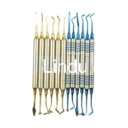 6Pcs strumenti di riempimento in resina dentale spatola di riempimento composita strumento di riparazione dentale in acciaio inossidabile materiale dentista