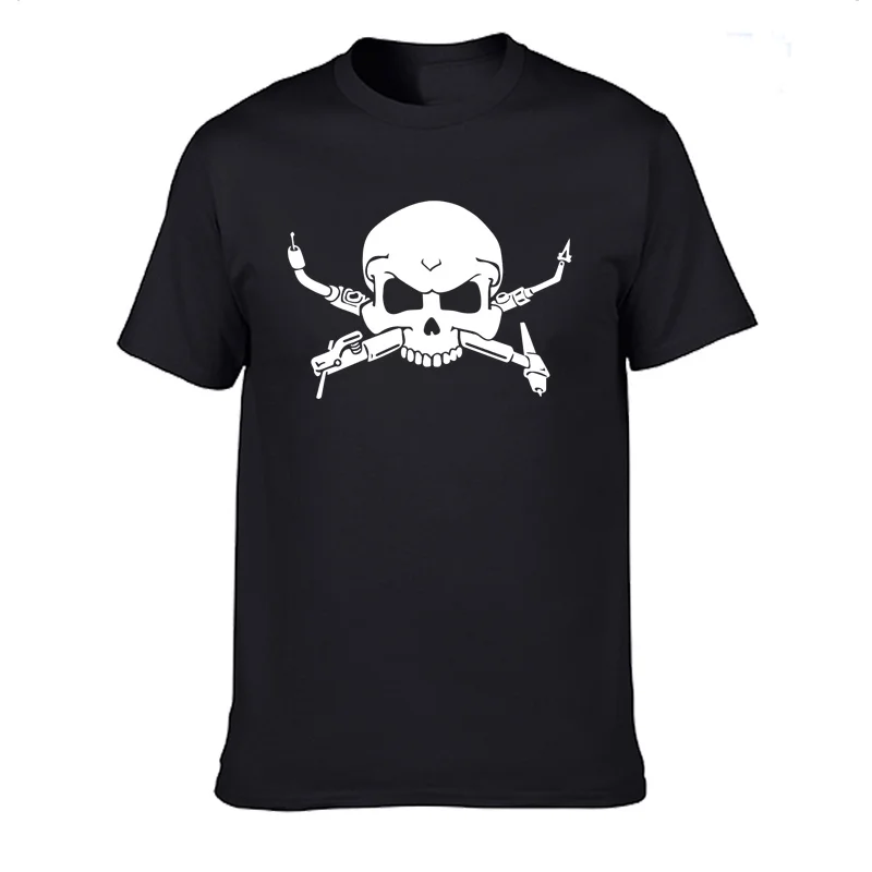 Interesting Welders Skull Funny T Shirt Casual Cotton Summer Short Sleeve T-shirt Mans Tshirt Men tops tee