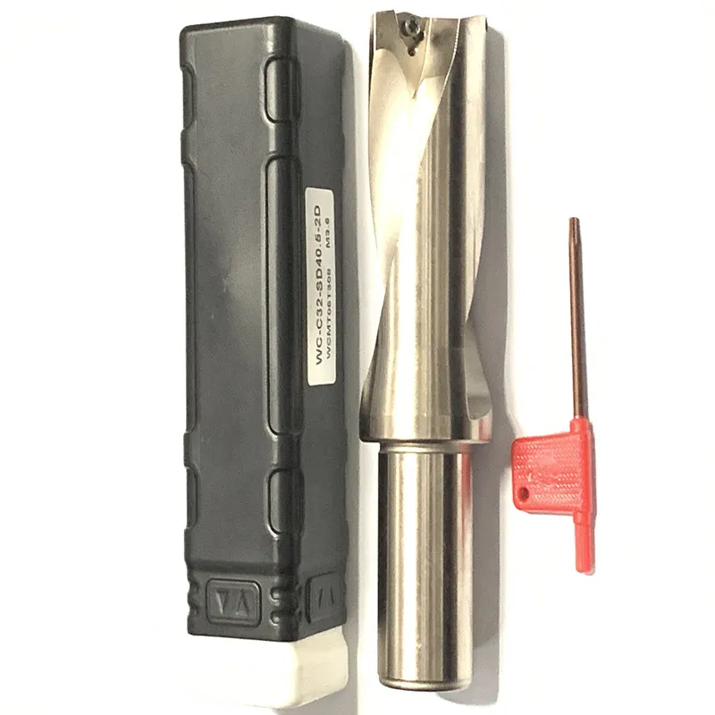 SANAI-broca rápida en U 2D WC serie CNC, torno Indexable de 40,5mm- 50mm de profundidad para insertos de carburo, WCMT06T308, WCMT080412