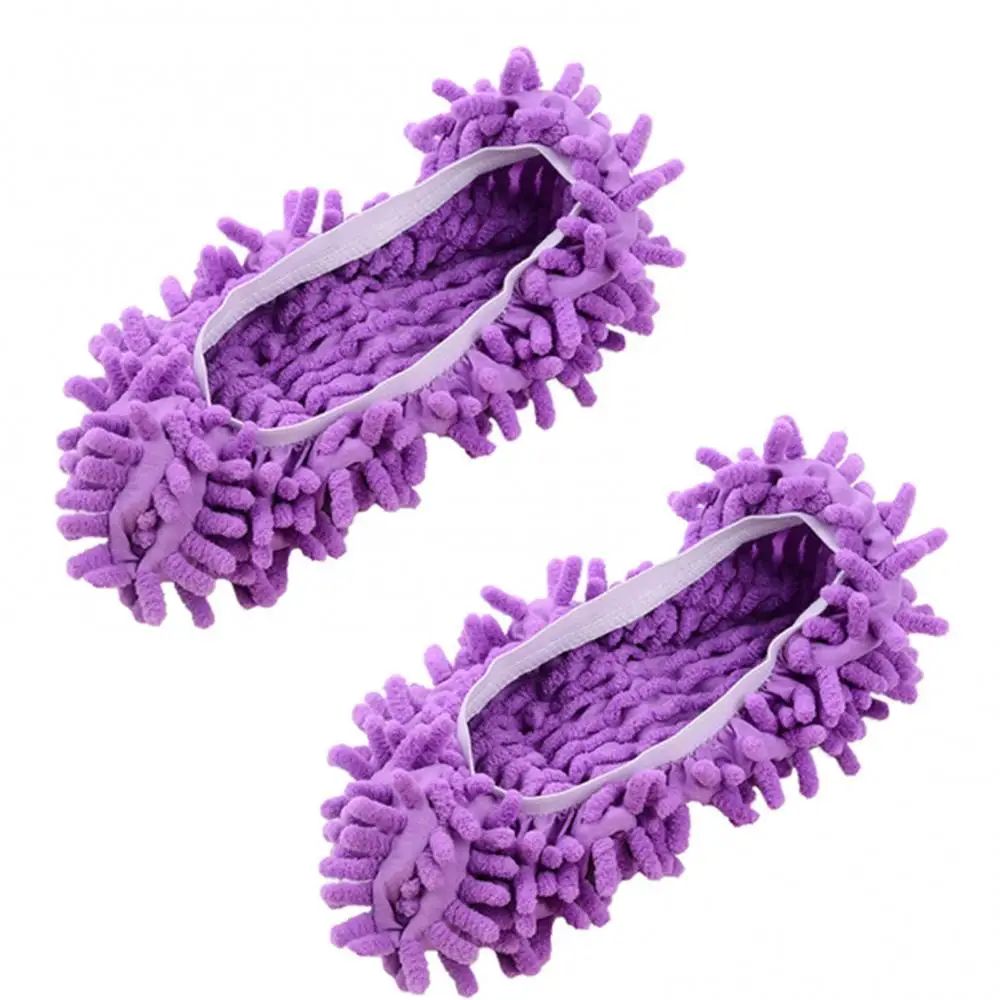 2Pcs Floor Cleaning Shoes Covers Slippers Foot Socks Mop Caps Multi-Function Lazy Microfiber Duster Cloth Household Cleaner Tool