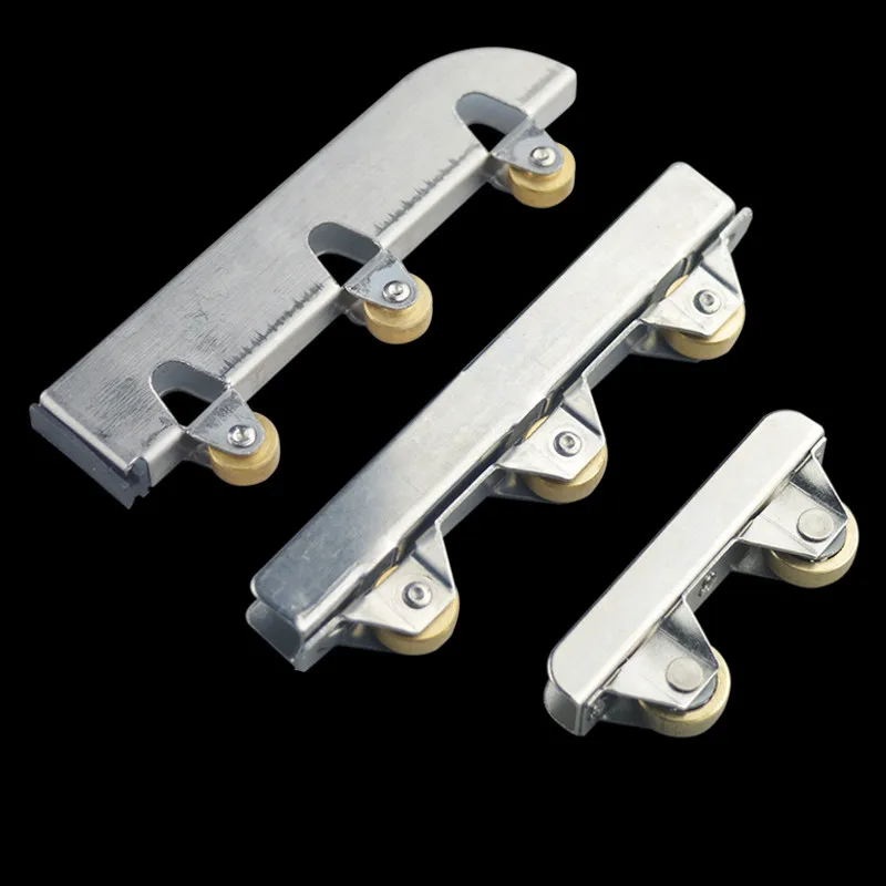 4 Pcs Stainless Steel Door Window Silent Pulley Cupboard Slot Wheel Sliding Door Fittings Glass Door Track Rollers Home Hardware