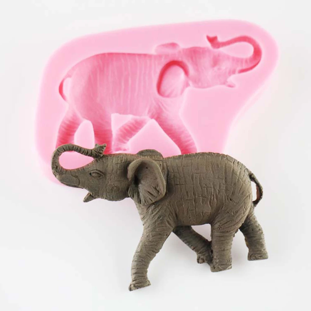 Pink Silicone Molds Elephant Football Shape Silicone Mould Used For Making Cake Decoration Handmade Ice Cream Mold