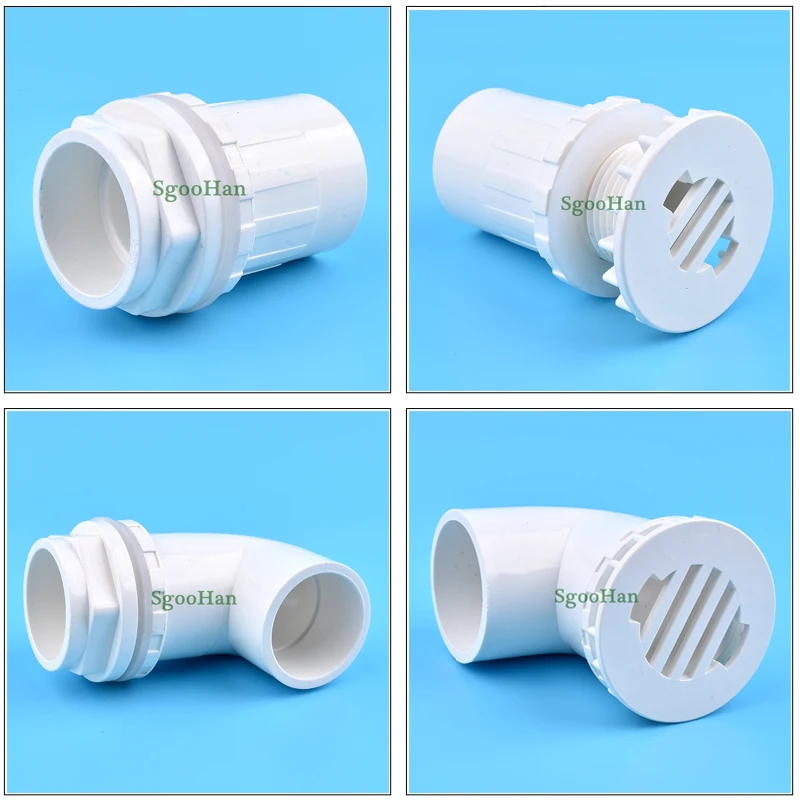 1PC ID 20~50mm PVC Water Tank Joint Pipe Aquarium Fish Tank Drainage Connectors Overflow Home Irrigation Watering Tube Joint