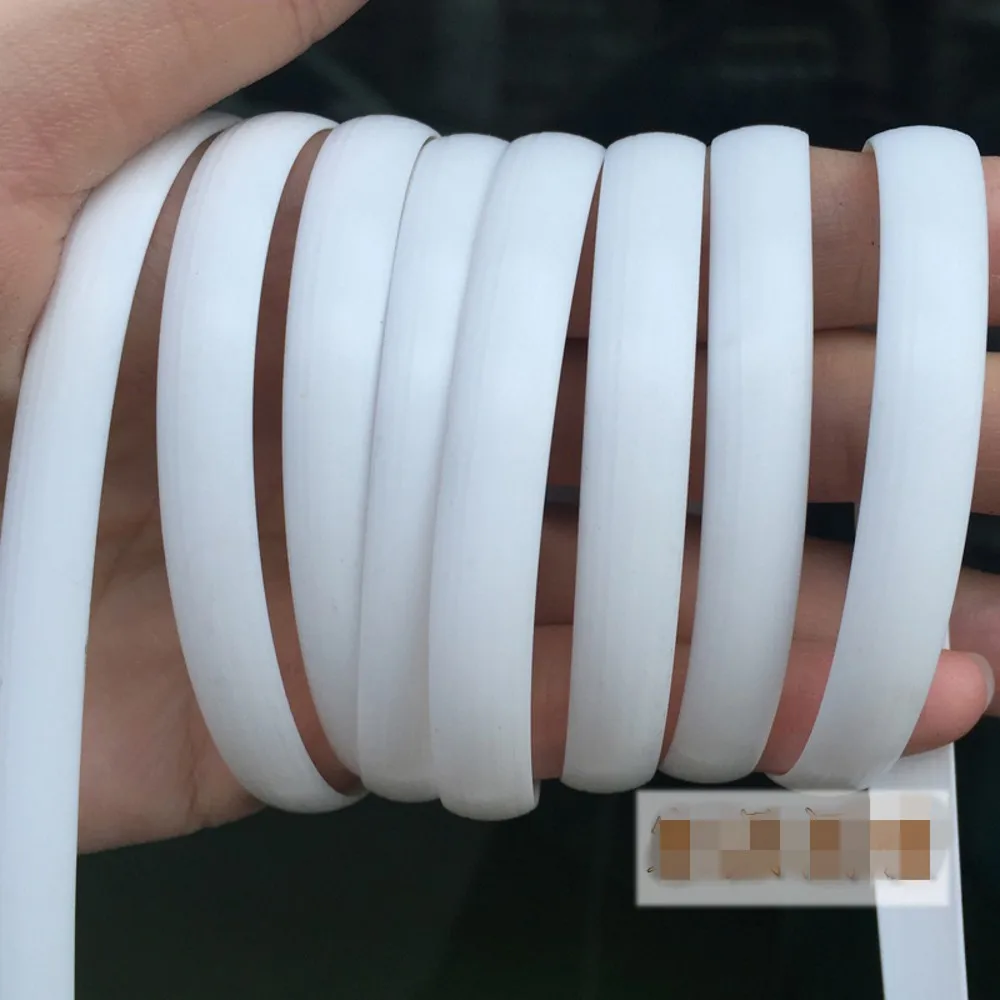 500G White Color Flat Synthetic Rattan Weaving Material Plastic Rattan For Knit And Repair Chair Table Swing Basket Etc