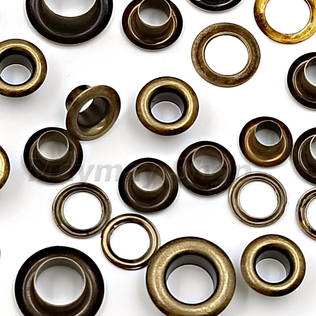 100Pcs Copper Color Hole Metal Eyelets Grommets with Washer For Leathercraft Diy Accessories Clothes Cap Bag Tags Shoes Belt