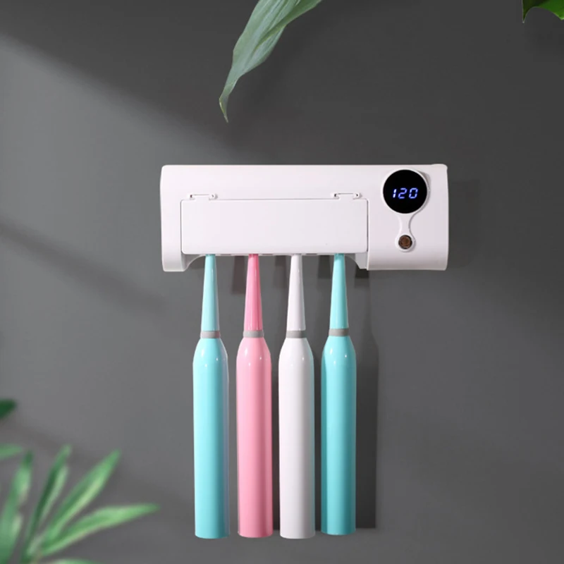 Stérilisateur de brosse à dents anti-bactéries à lumière UV, porte-brosse à dents 2 en 1, Monténégro de bactéries, livres, machine, nouveau