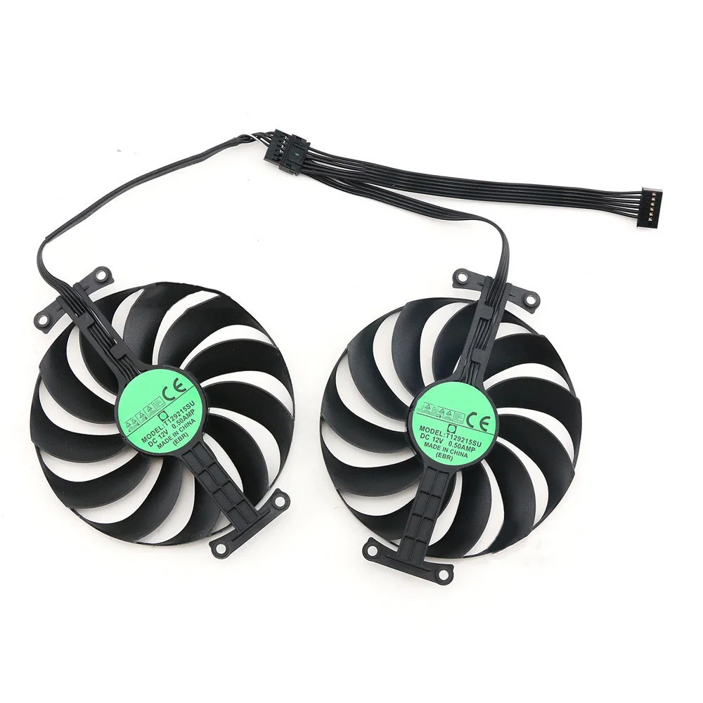 

Graphics Card Cooling Fan Replacement T129215SU Cooler Fan for RTX3060 RTX3070 3060ti LHR DUAL OC V2 Repair Part