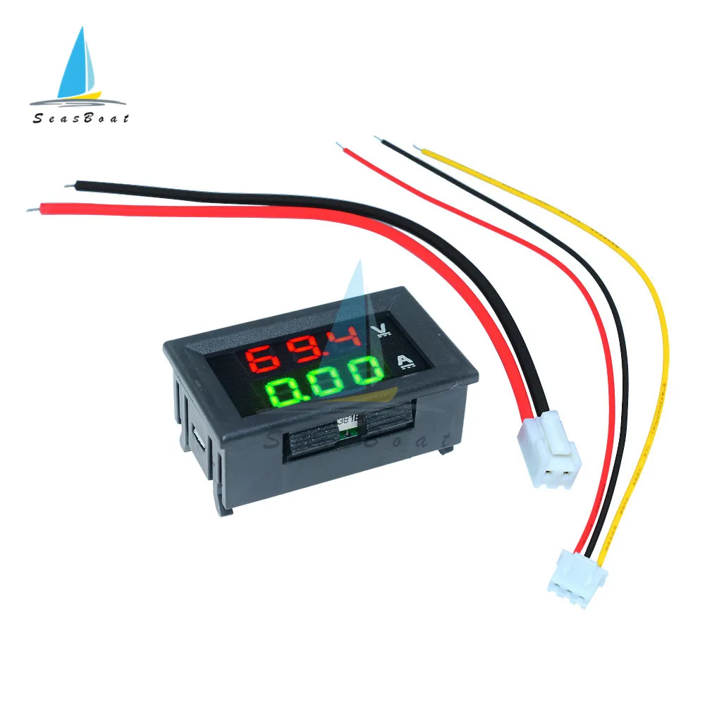 0.56 ''0-100V 10A 50A 100A LED Kỹ Thuật Số Khuếch Xe Chân Ô Tô Xe Máy, Điện Máy Đo Volt Đầu Báo máy Kiểm Tra Màn Hình Bảng Điều Khiển