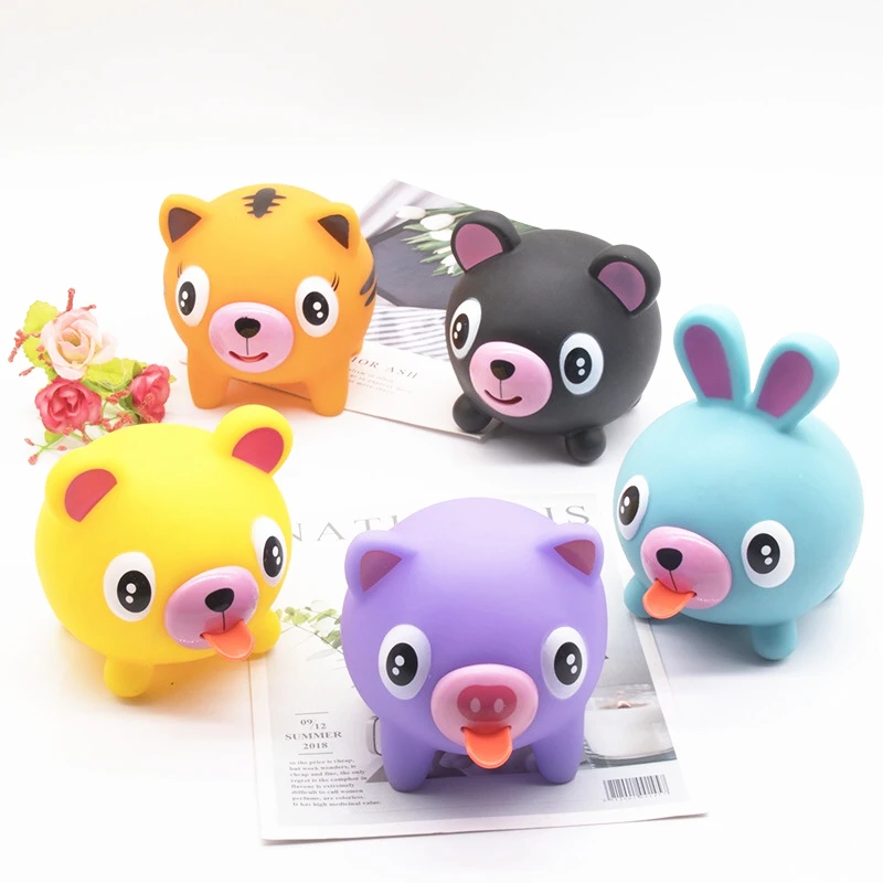 Hot New style toys Talking Animal Jabber Ball Tongue Out Stress Relieve Soft Ball Toy for Kids Adult  baby toy funny hot toys