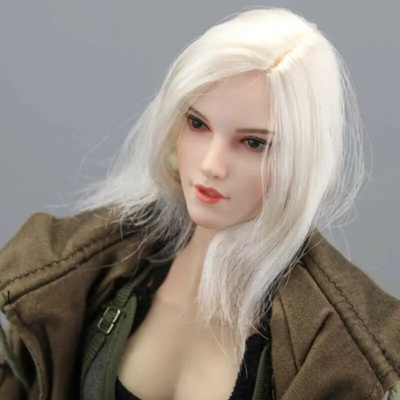 TBLeague 1/6 Scale Sexy Monster Hunter Head Sculpt European Female Solider Head Carve Toy Collection