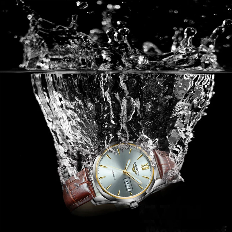 GUANQIN Men\'s Watch Japanese Automatic Mechanical NH36 Sapphire Movement Men\'s Waterproof Watch Montre Homme Stainless Steel