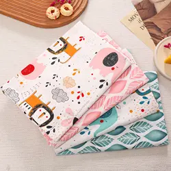 Elephant Lion Cartoon Fabric, 100% Cotton, DIY Sewing, Dress Patchwork, Quilting, Fat Quarters Material, Handmade Tissues