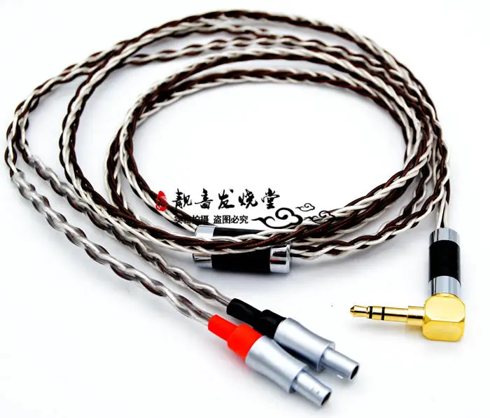 

HIFI PHA3 Dual 3.5mm 2.5/3.5/4.4mm/4PIN XLR Balanced Single Copper Silver Mixed Headphone Upgrade Cable for HD800 HD800S HD820