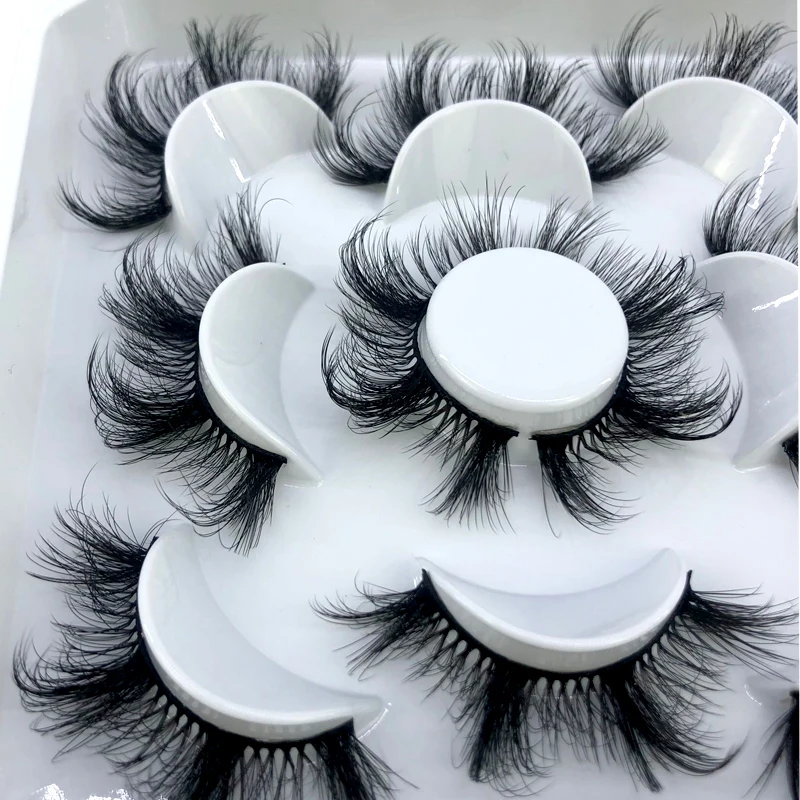 5 Paar flauschige Wimpern 8–25 mm 3D-Nerzwimpern lange dicke natürliche falsche Wimpern Großhandel Wimpern Anbieter Make-up Nerzwimpern – Detail 36