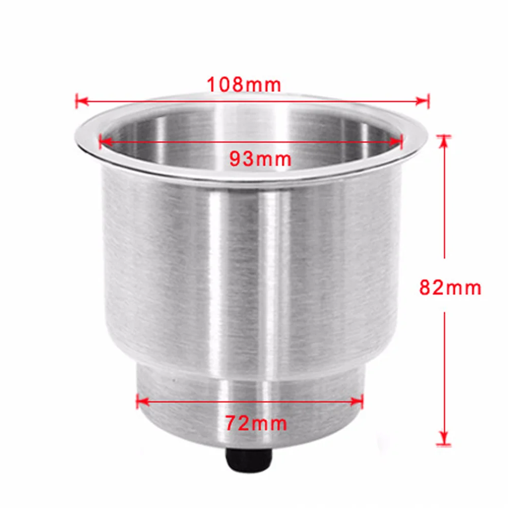 Stainless Steel 304 Cup Drink Holder Can Bottle Holder Stand Mount Support Auto Car Marine Boat Truck RV Fishing Box