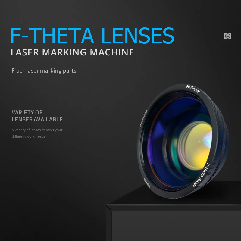 F-theta Lente Ronar para Máquina de Marcação a Laser Campo de Varredura Comprimento de Onda 1064nm 70×70 300×300 mm