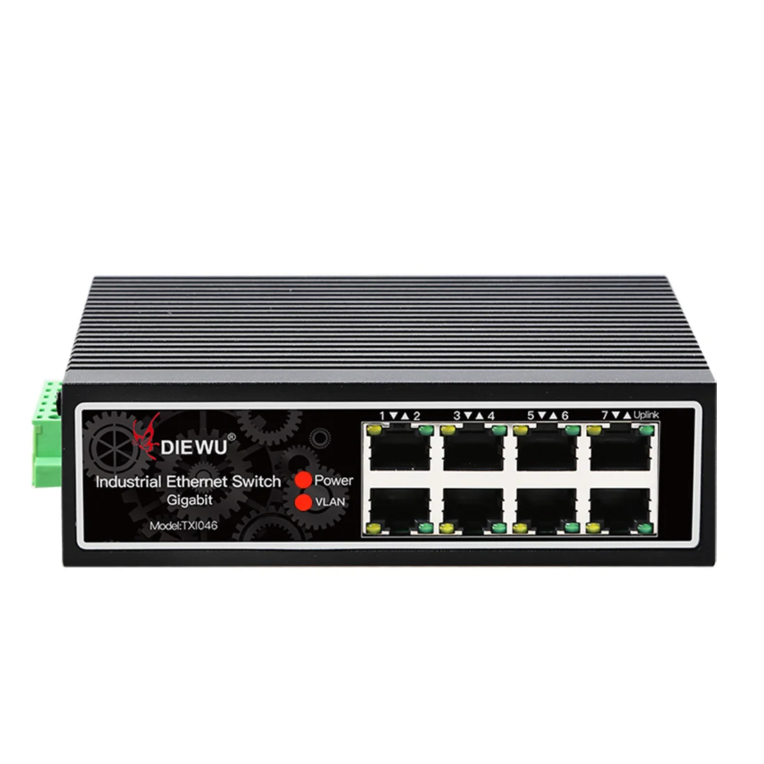 Industrial 8 Ports Ethernet Gigabit Switch Build In Signal Enhancer & VLAN Switch RJ45 10/100M/1000M Network Switches