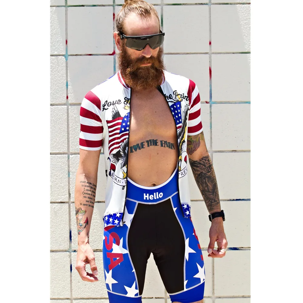 

Love The Pain Men's Cycling Jersey Suit Road Bike Team Mtb Comfortable 9d Long-Distance Racing Cycling Uniform Ciclismo Hombre