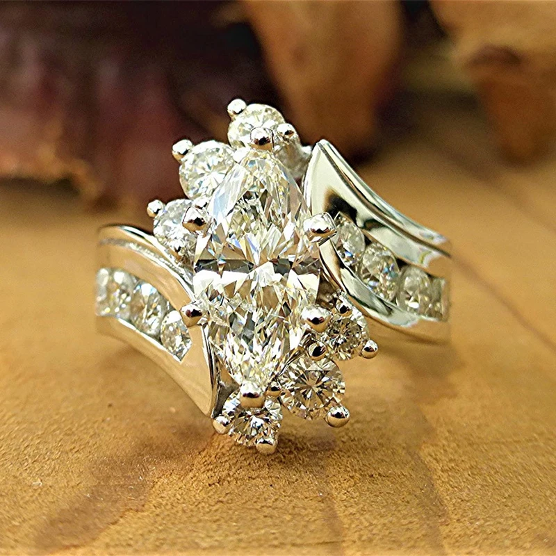 Huitan Chic Verlobungsringe für Frauen Kreuz Design Intarsien Bling Bling CZ Elegante dame Ring Zeremonie Party Mode Schmuck Neue