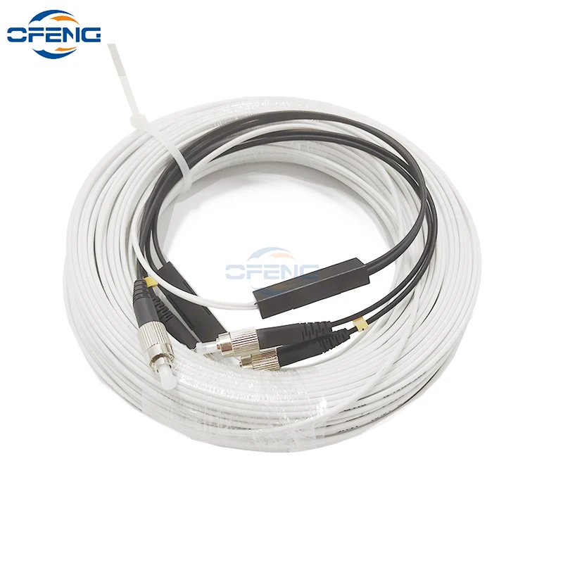 	 Indoor and Outdoor Fiber Optic Drop Cable, Optical Patch Cord, SM, SX G675A1, SC LC FC, ST Connectors, 2 Steel 2 Core, 10m DIY