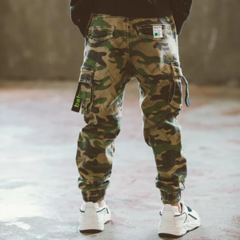 2022 Boys Camouflage Joggers Casual Cargo Pants for Boys Kids Cotton Trousers Clothes Teenage Boys Joggers Clothing 3-14 Years