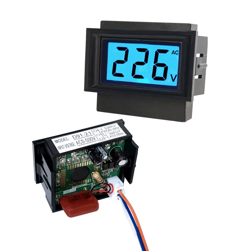 Mini AC80-300V AC โวลต์มิเตอร์ดิจิตอล AC0-500V แรงดันไฟฟ้า Regulator จอแสดงผล LCD เครื่องมือวัด