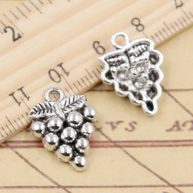 20pcs Charms Fruit Grapes 19x14mm Tibetan Silver Color Pendants Antique Jewelry Making DIY Handmade Craft