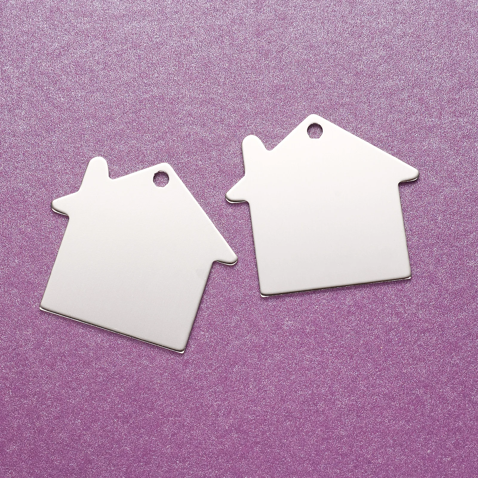 10Pcs Aluminium Stanzen Blank Tag Haus Form Anhänger Charms Für Handgemachte DIY Schmuck Machen Zubehör