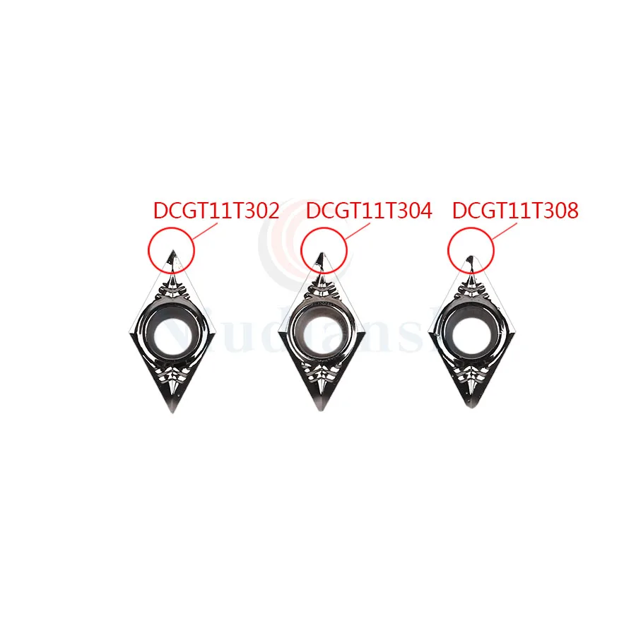 Inserto de herramienta de torneado CNC de carburo de tungsteno, alta calidad, DCGT11T302-AK, H01, DCGT11T304-AK, H01, DCGT11T308-AK, H01