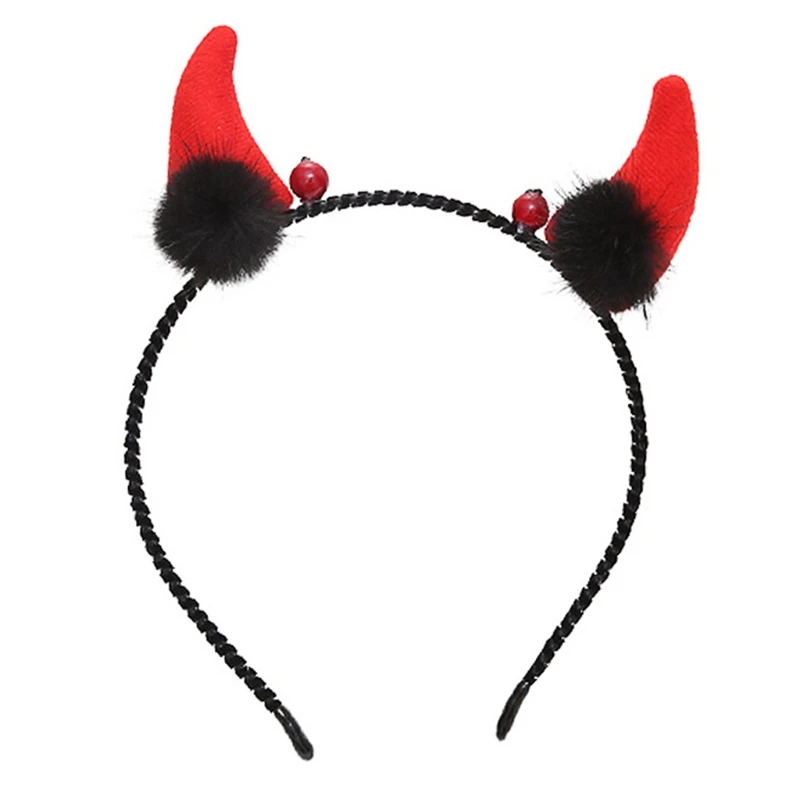 هالوين الشيطان القرن عقال Ox القرن الشعر هوب مضحك ملابس الحفلات Hairband تأثيري الدعائم الإبداعية صور الدعامة زي